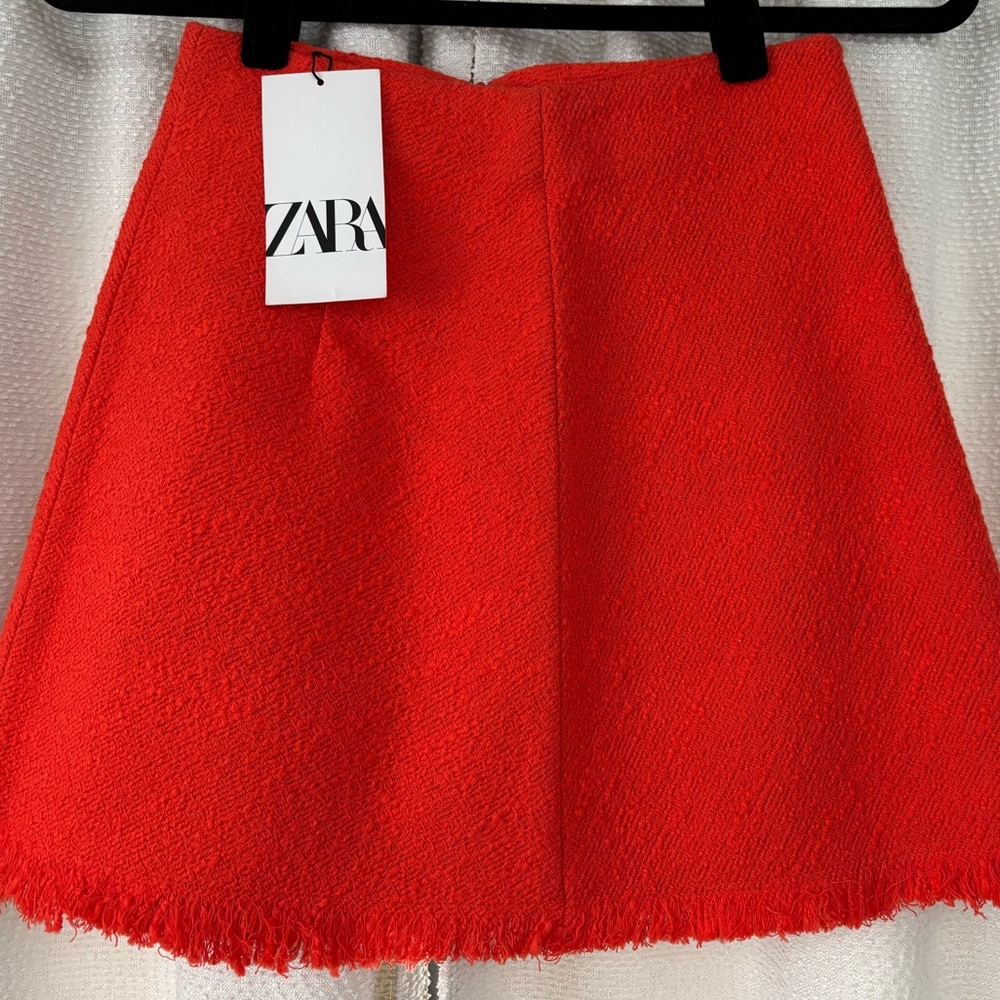 Zara tweed texture XS mini skirt